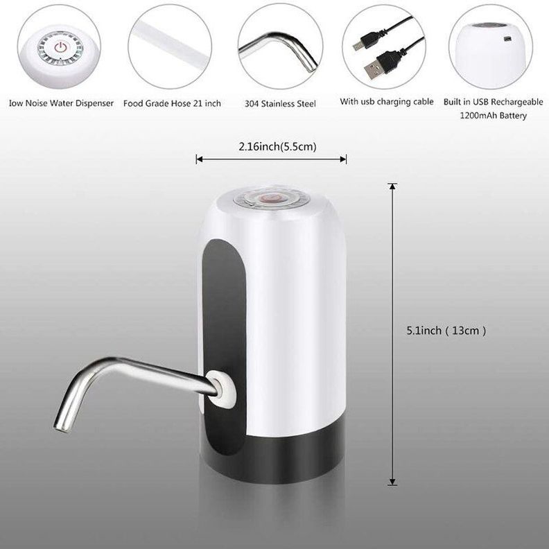 Pack 02 Dispensadores De Agua Eléctrico Recargable para Botellón-2