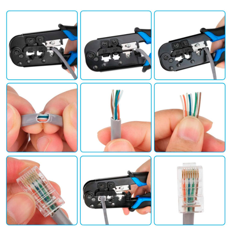 Crimpeadora Alicate Para Cables De Red Rj45 Y Rj11 Excelente-2