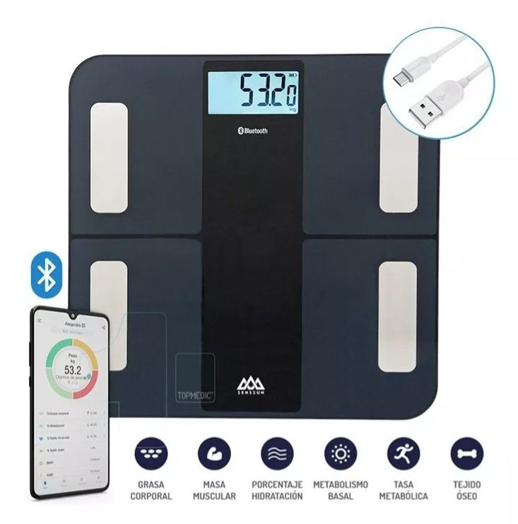 Balanza Pesa Inteligente + Cinta Metrica Seca 201 -2