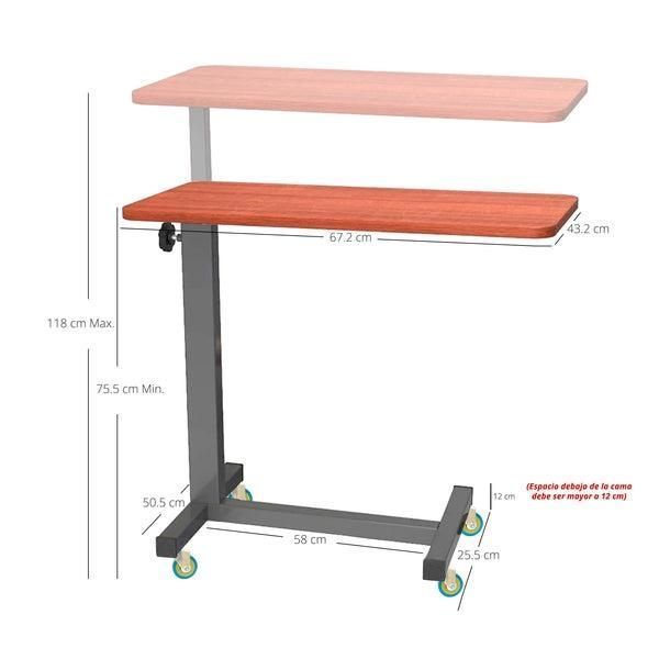 Mesa Clínica Alimentación Cama Catre Regulable-1