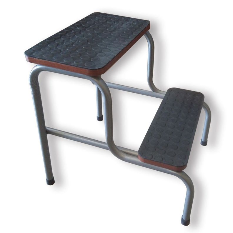 Escalera Escabel Antideslizante 2 Peldano Clinico Reposapies