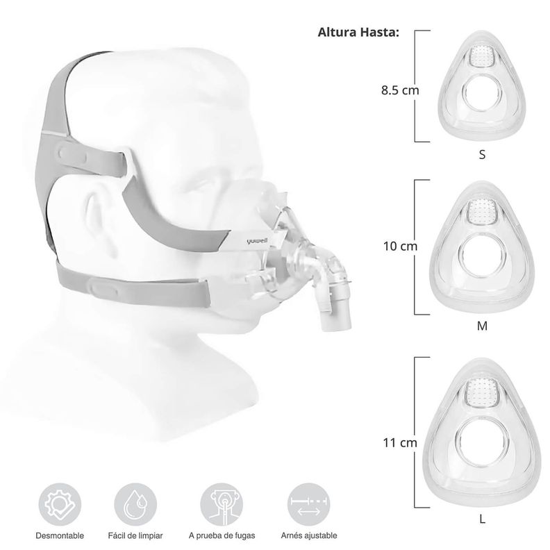 Máscara Nasal Yuwell Yn-03 Talla M-2
