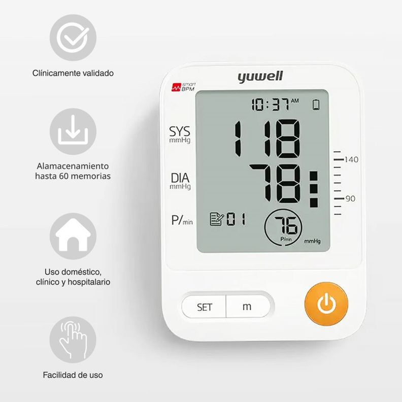 Toma Presión Tensiómetro 60 Mem Voz Español Adulto Mayor - Pediatrico-3