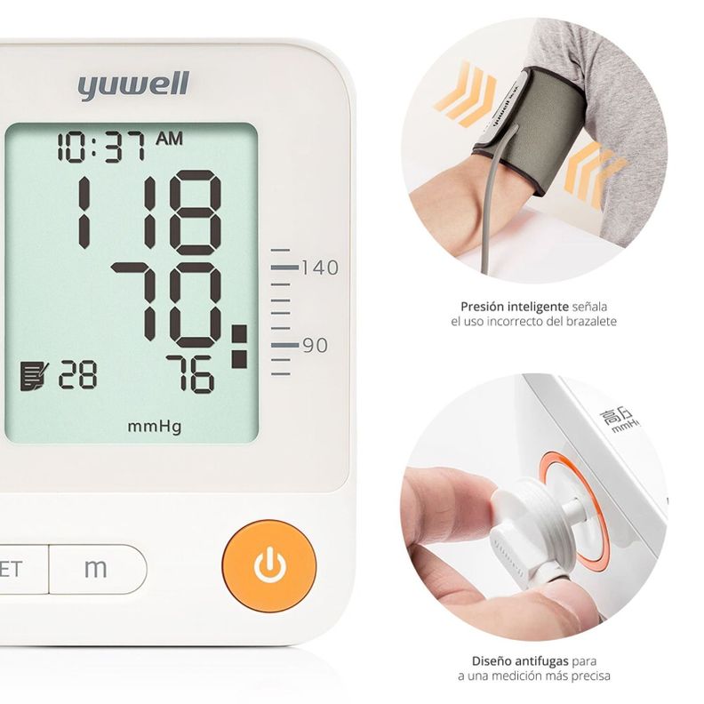 Toma Presión Tensiómetro 60 Mem Eléctrico Yuwell-3