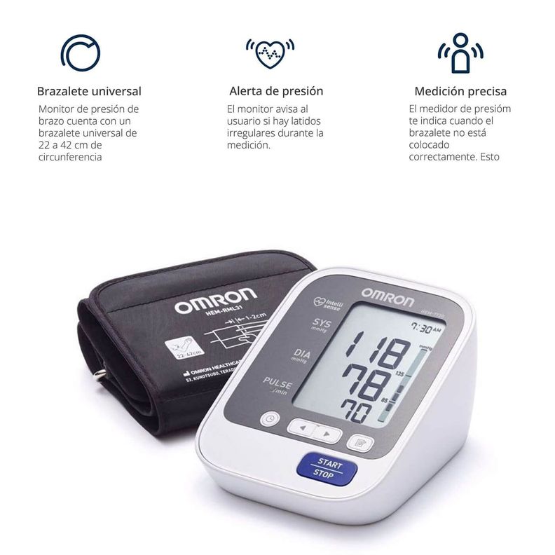 Toma Presión Tensiómetro Digital Brazo 60 Memorias Omron 7130-2