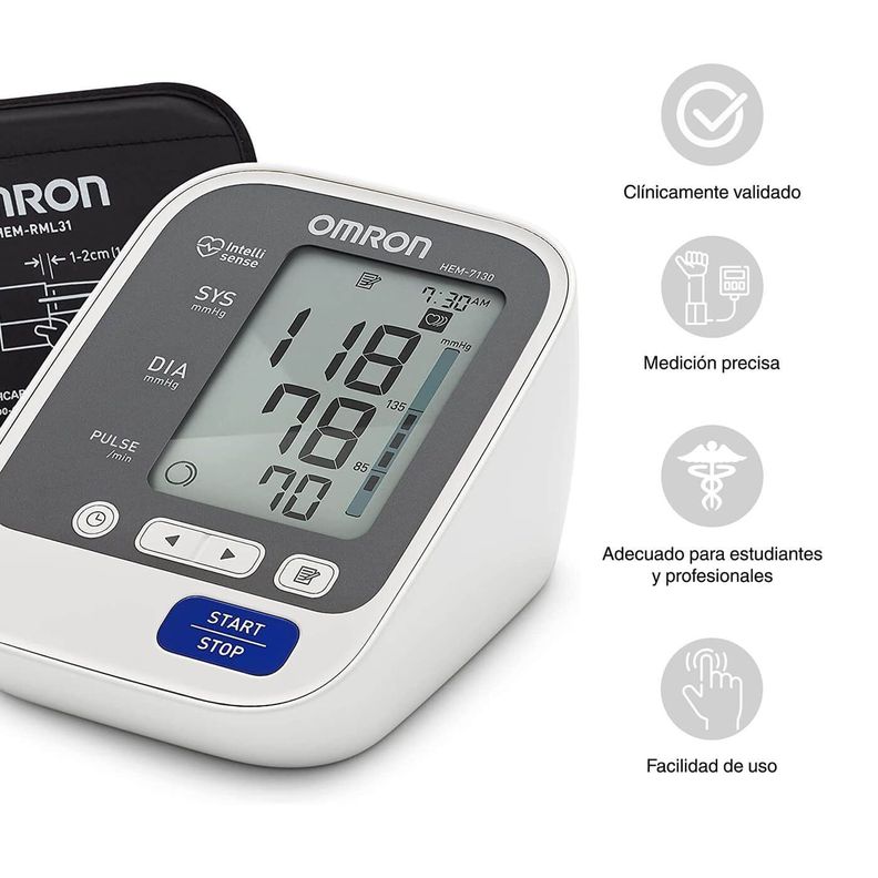 Toma Presión Tensiómetro Digital Brazo 60 Memorias Omron 7130-3