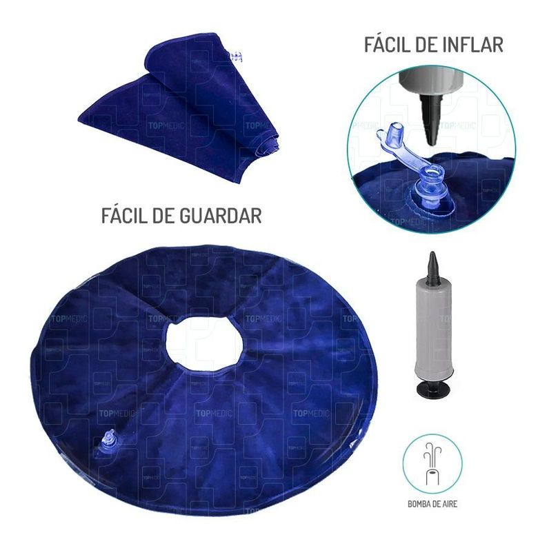 Cojín Ortopédico Picarón Antiescara Inflable Silla De Ruedas-1