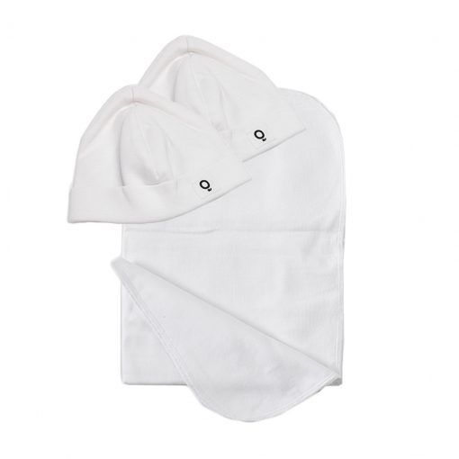 Set 2 gorritos y un tuto de algodón blanco-0