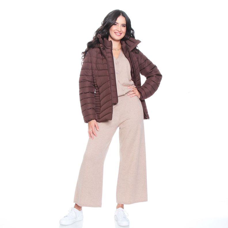 Parka Manga Larga Con Capucha-8