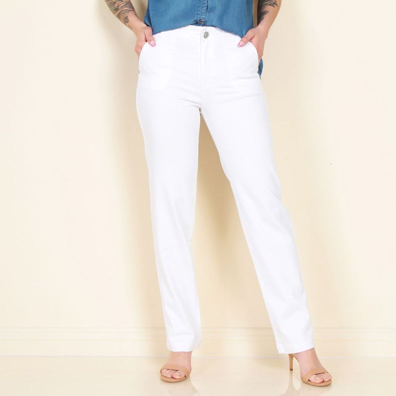 Jeans Recto Cargo Tiro Alto Pretina Basica-0