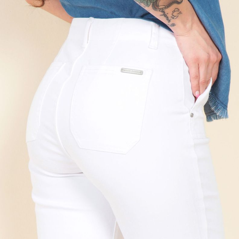 Jeans Recto Cargo Tiro Alto Pretina Basica-5