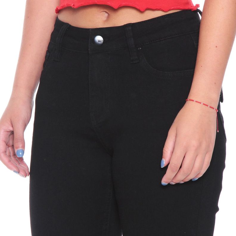 Jeans  Pretina Basica Recto Tiro Alto 1 Boton-1