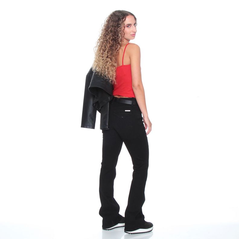 Jeans  Pretina Basica Recto Tiro Alto 1 Boton-6