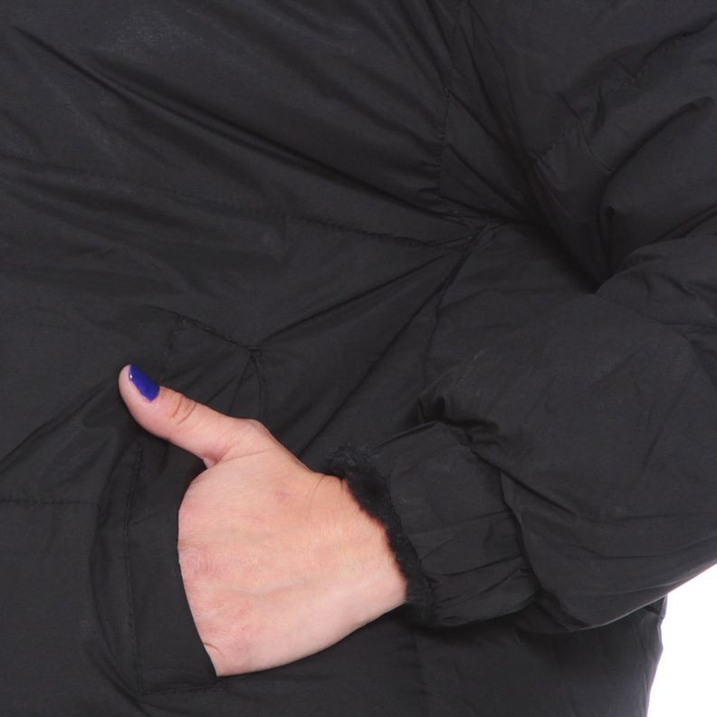 Parka Manga Larga Reversible Con Capucha Y Piel Sintetica-2