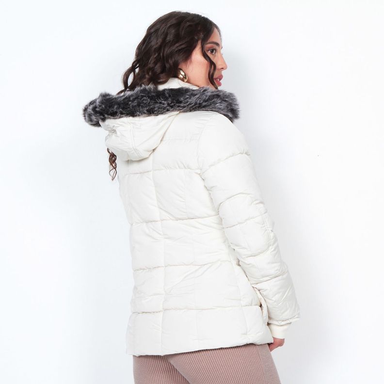 Parka Manga Larga Con Iel En Capucha Y Bolsillos Con Tapetas-1