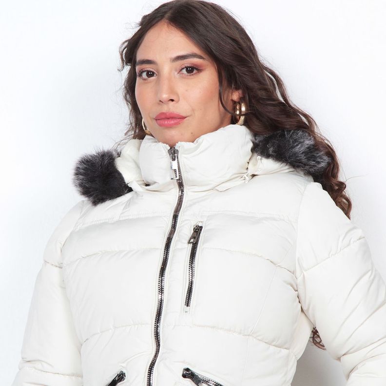 Parka Manga Larga Con Iel En Capucha Y Bolsillos Con Tapetas-2