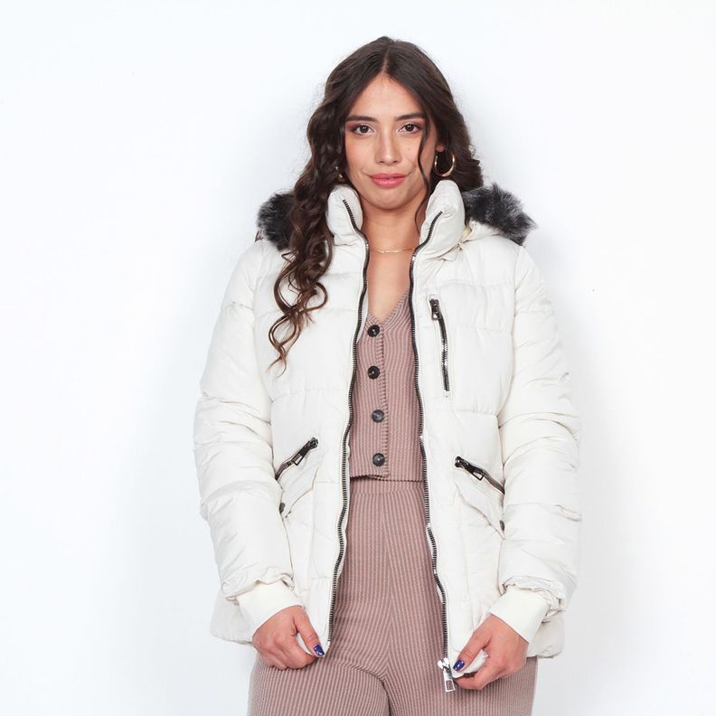 Parka Manga Larga Con Iel En Capucha Y Bolsillos Con Tapetas-4