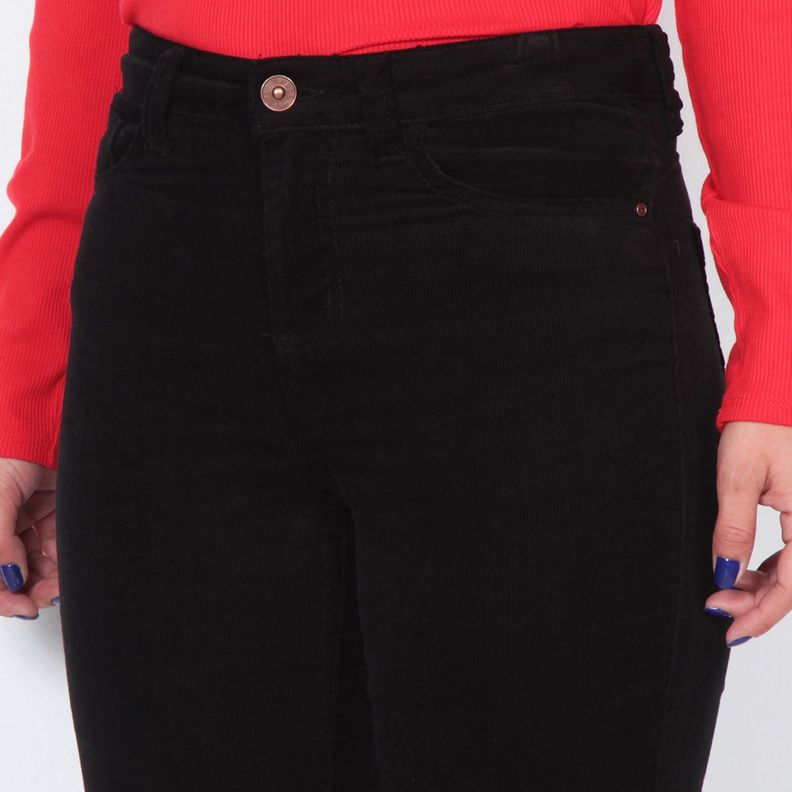 Pantalon Cotele Recto Push In Push Up Pretina  Basica Un Boton-3