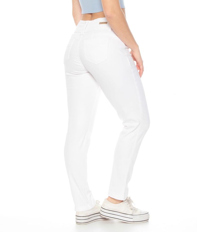 Jeans Slim Push Up Tiro Alto Pretina Media Con Dos Botones-5
