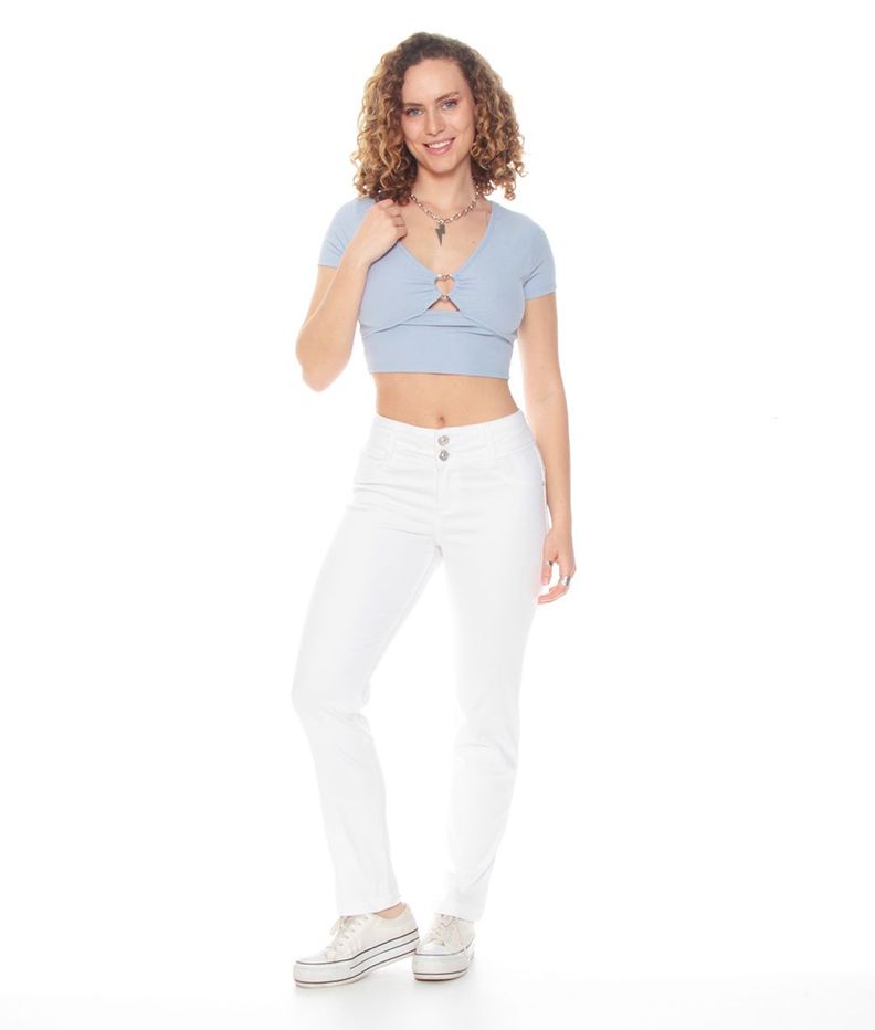 Jeans Slim Push Up Tiro Alto Pretina Media Con Dos Botones-6
