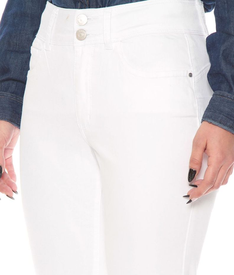 Pantalon Recto Tiro Alto Pretina Media 2 Botones Push Up-3
