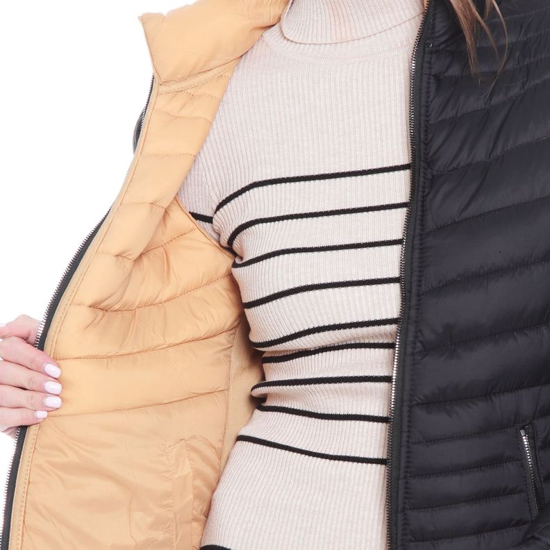 Parka Manga Larga Solida Reversible-5