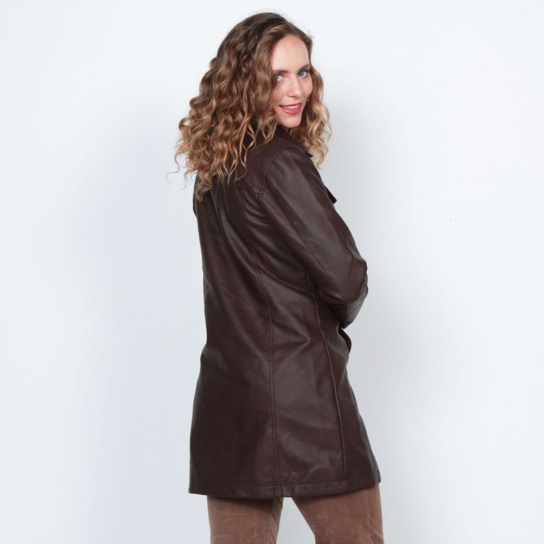 Chaqueta Manga Larga Cuero Ecologico-1