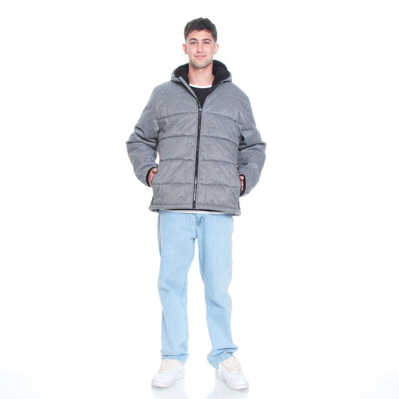 Parka Hombre Manga Larga Con Capucha Y Bolsillo-2
