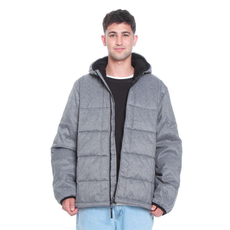 Parka Hombre Manga Larga Con Capucha Y Bolsillo-3