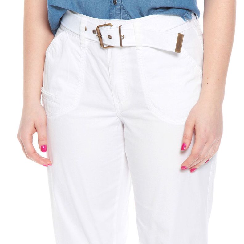 Pantalon Cargo Recto Pretina Basica Un Boton Con Cinturon-3