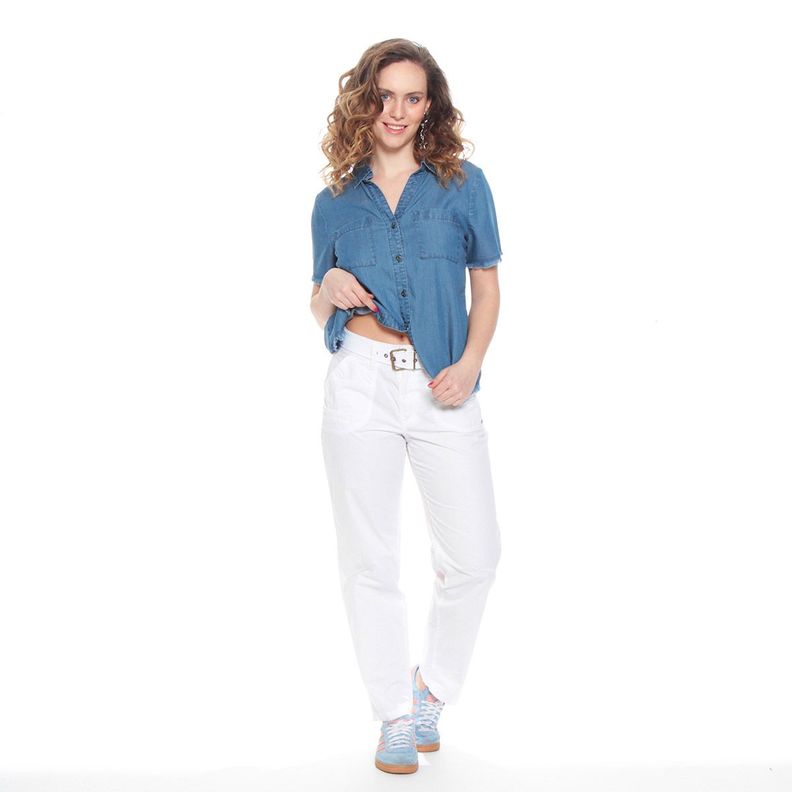 Pantalon Cargo Recto Pretina Basica Un Boton Con Cinturon-4