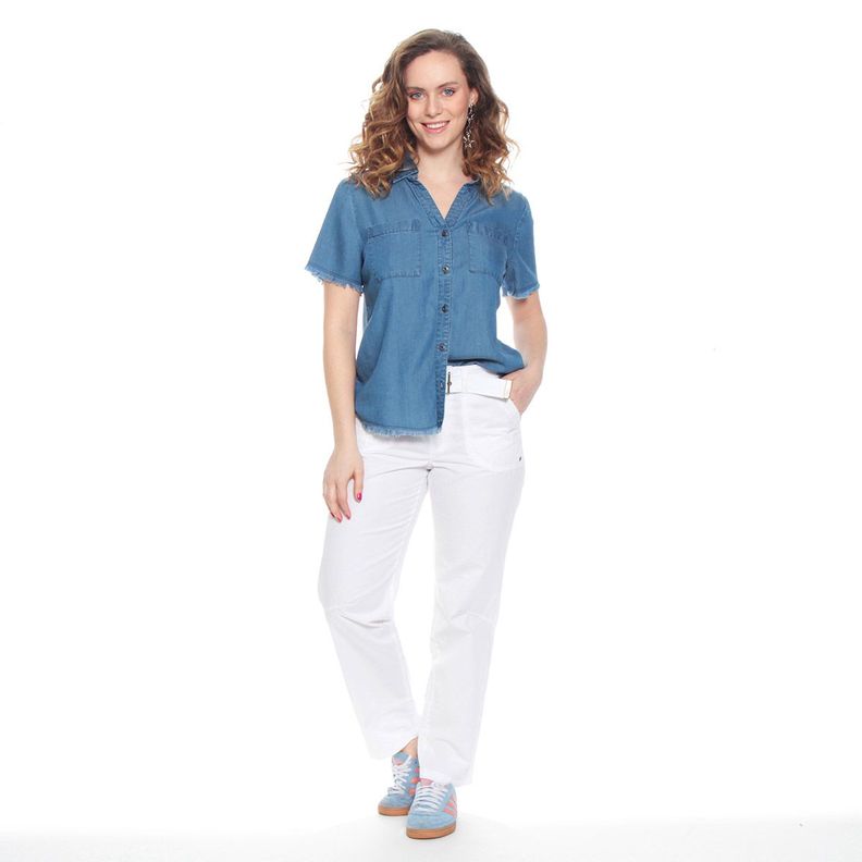 Pantalon Cargo Recto Pretina Basica Un Boton Con Cinturon-5