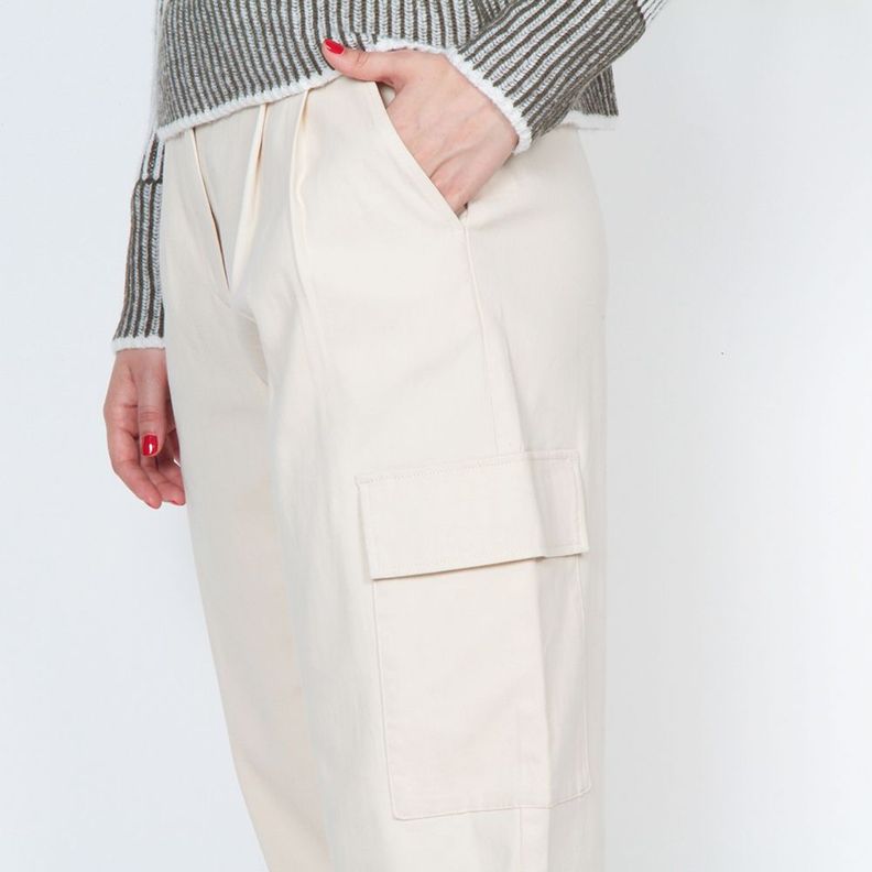 Pantalon Cargo Tiro Alto Pretina Basica 1 Boton-2