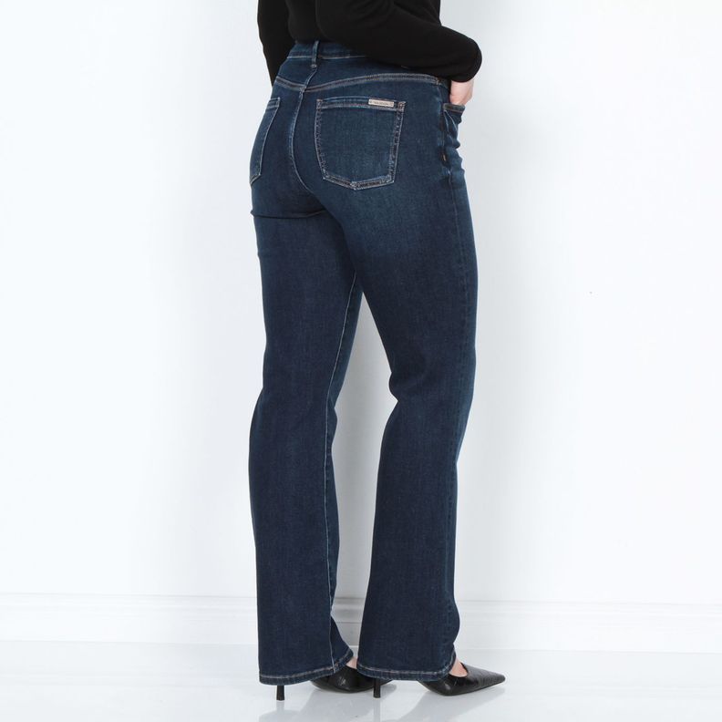 Jeans Tiro Alto 1 Boton Pretina Basica Recto-4