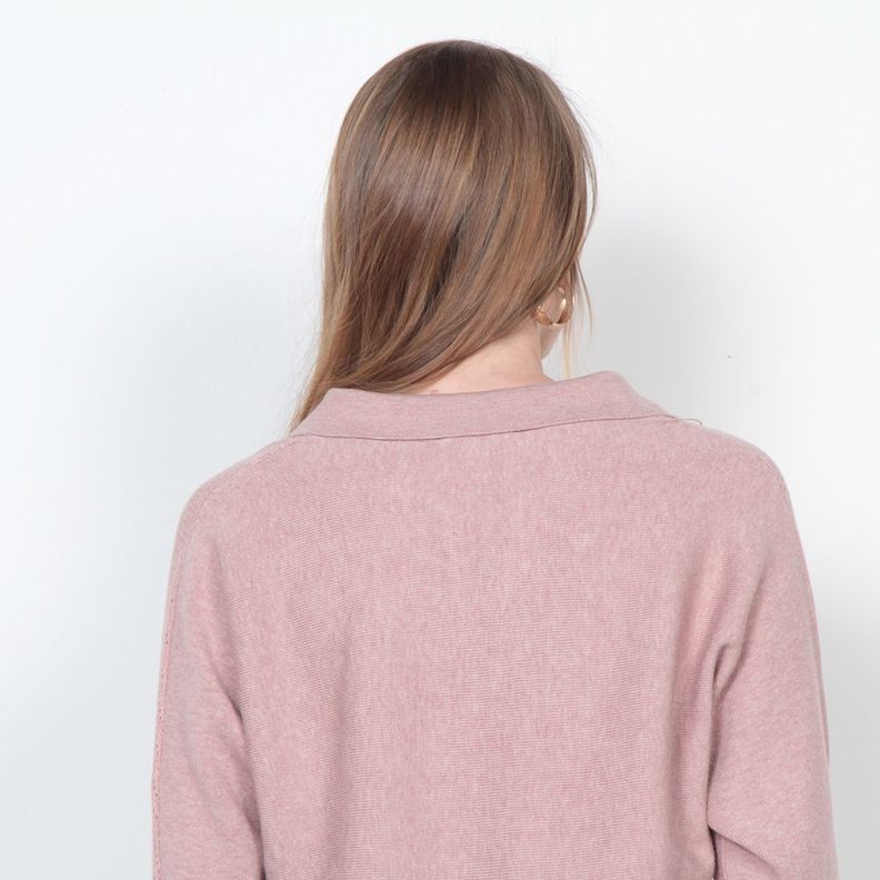 Sweater Manga 3/4 Solido Escote V-5