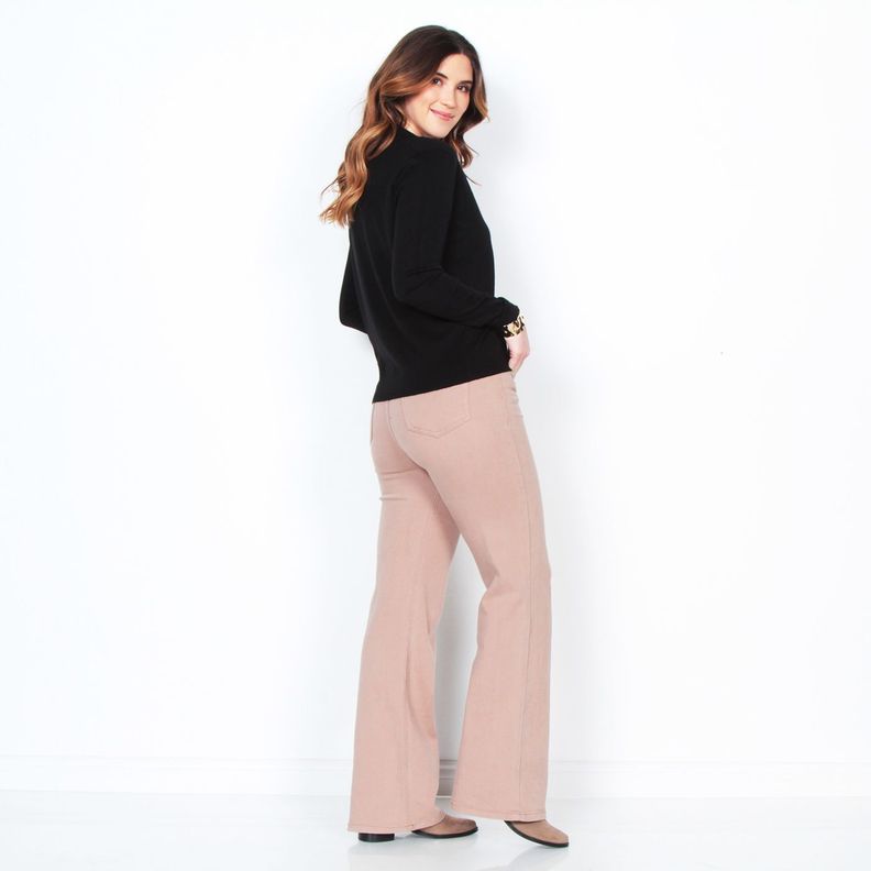 Sweater Manga Larga Escote V Cuello Camisero-5