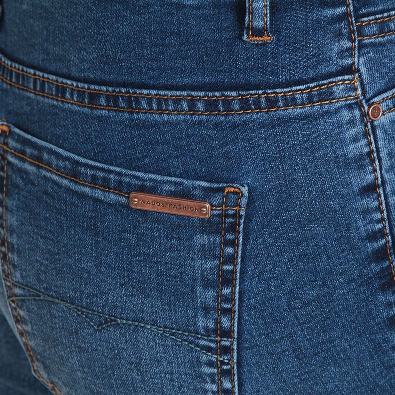 Jeans Clasico Recto Tiro Alto Pretina Basica Con Un Boton-7