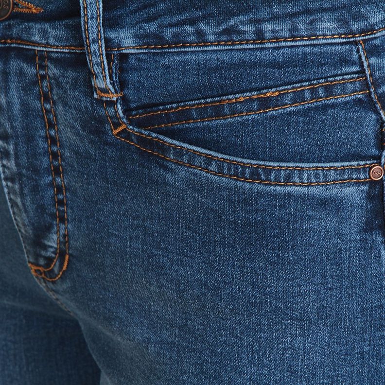 Jeans Clasico Recto Tiro Alto Pretina Basica Con Un Boton-8