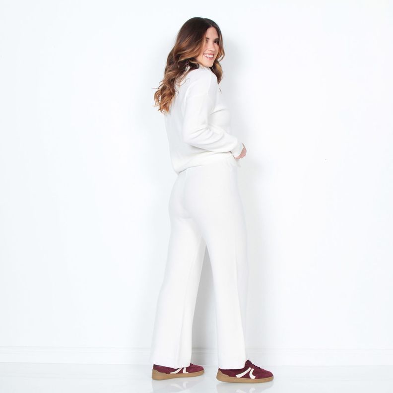 Pantalon Tiro Alto Wide Leg Pretina Elasticada-7