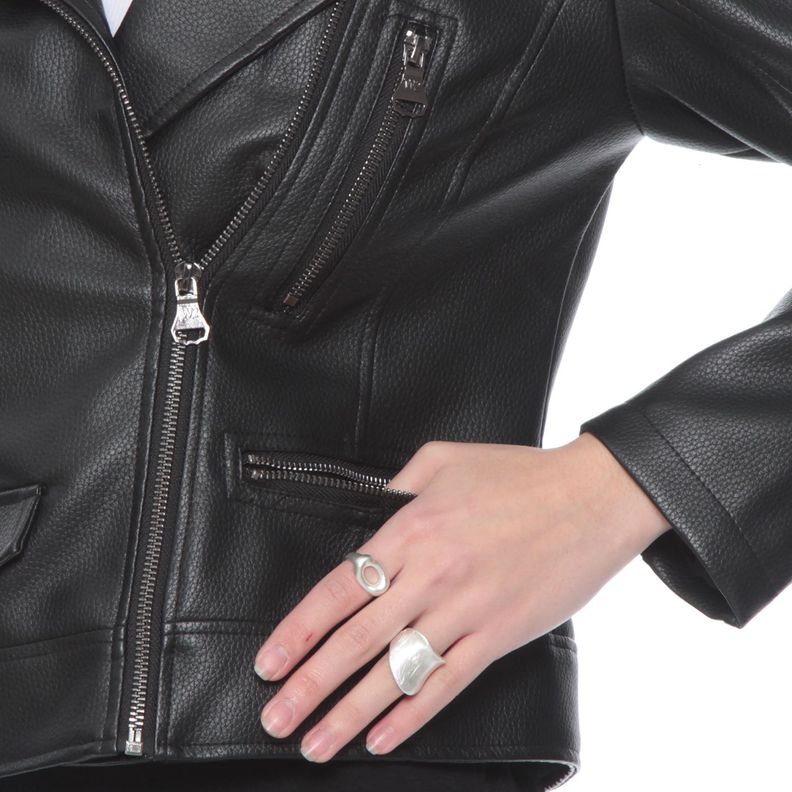 Chaqueta Manga Larga Cuero Ecologico Con Cuello Chiporro Desmontable-3