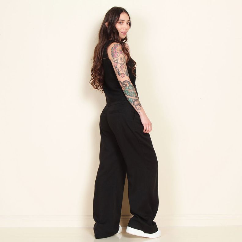 Pantalon Tiro Alto Denim Con Pinzas-8