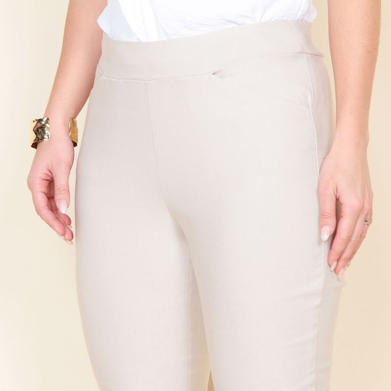 Pantalon Crop Solido Pretina Elasticada-3