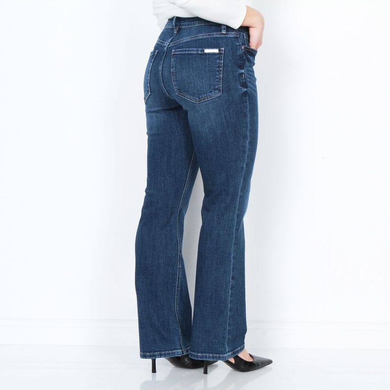 Jeans Recto Pretina Basica 1 Boton  Tiro Alto-1