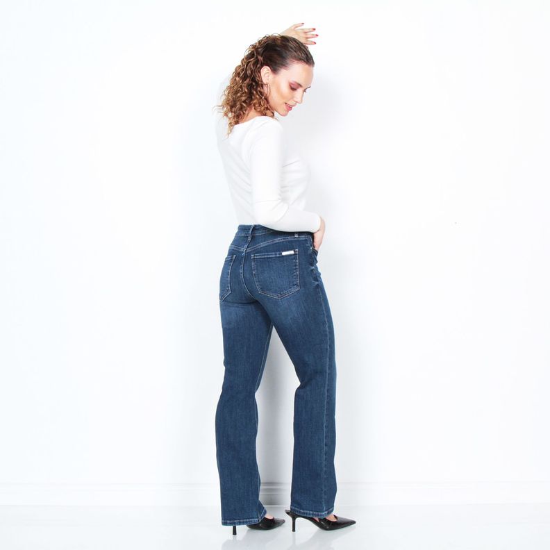 Jeans Recto Pretina Basica 1 Boton  Tiro Alto-6