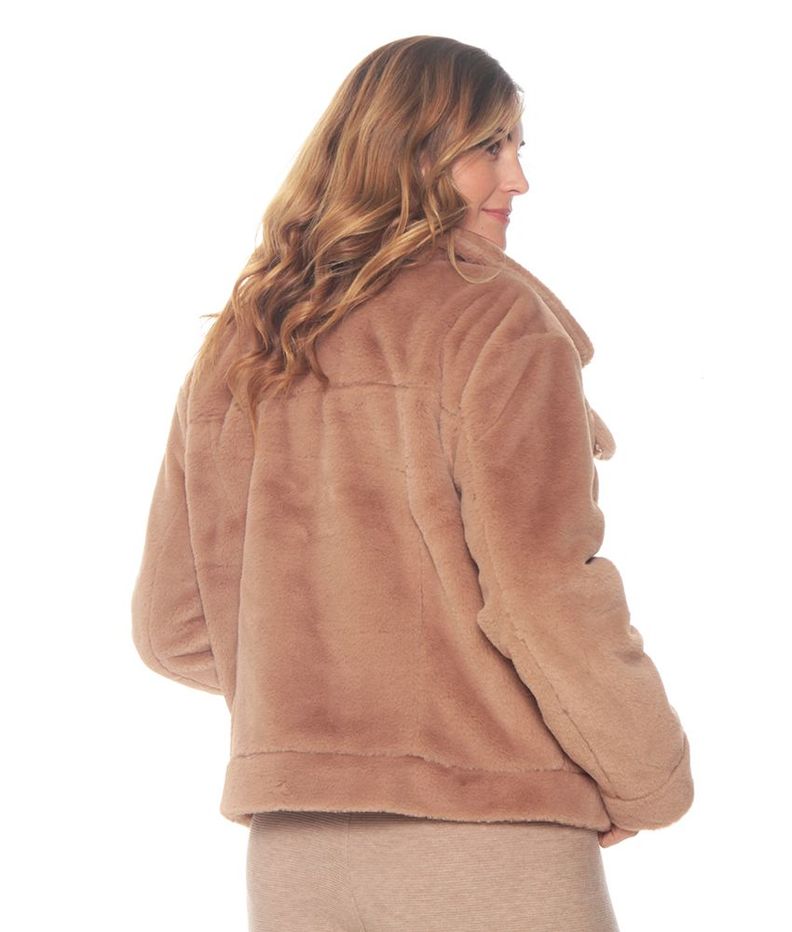 Chaqueta Manga Larga De Piel Sinteica-1