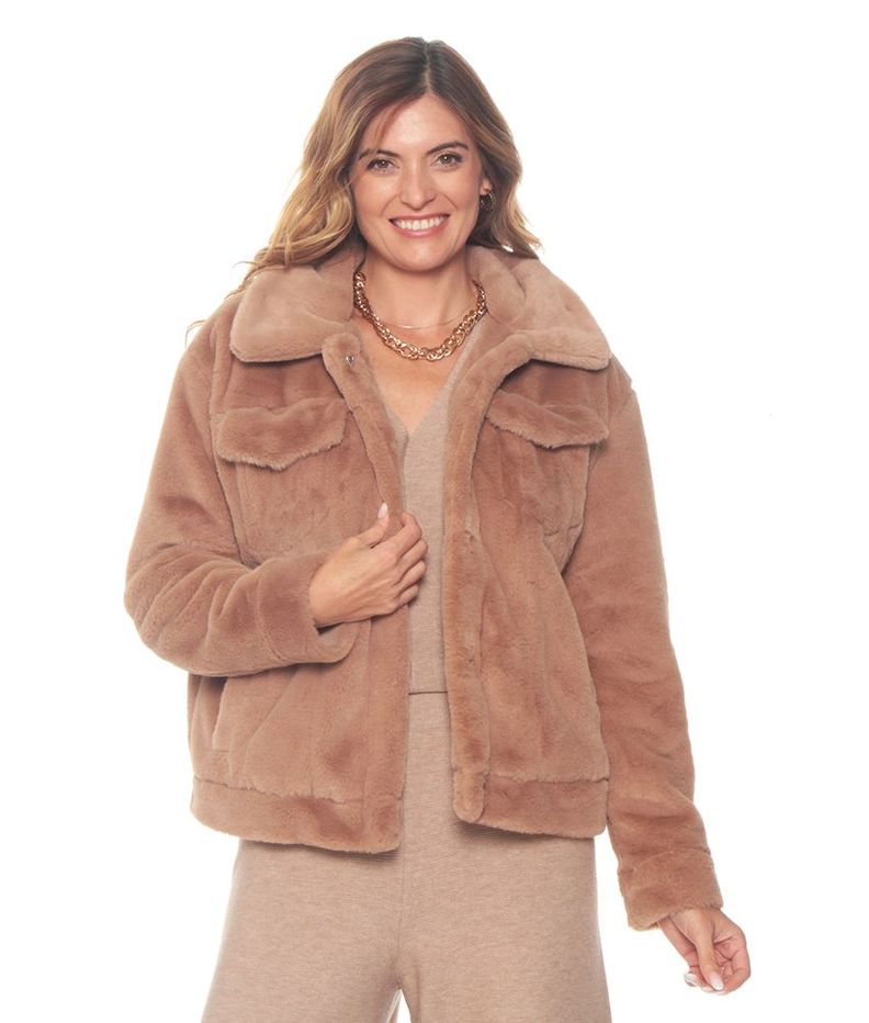 Chaqueta Manga Larga De Piel Sinteica-2