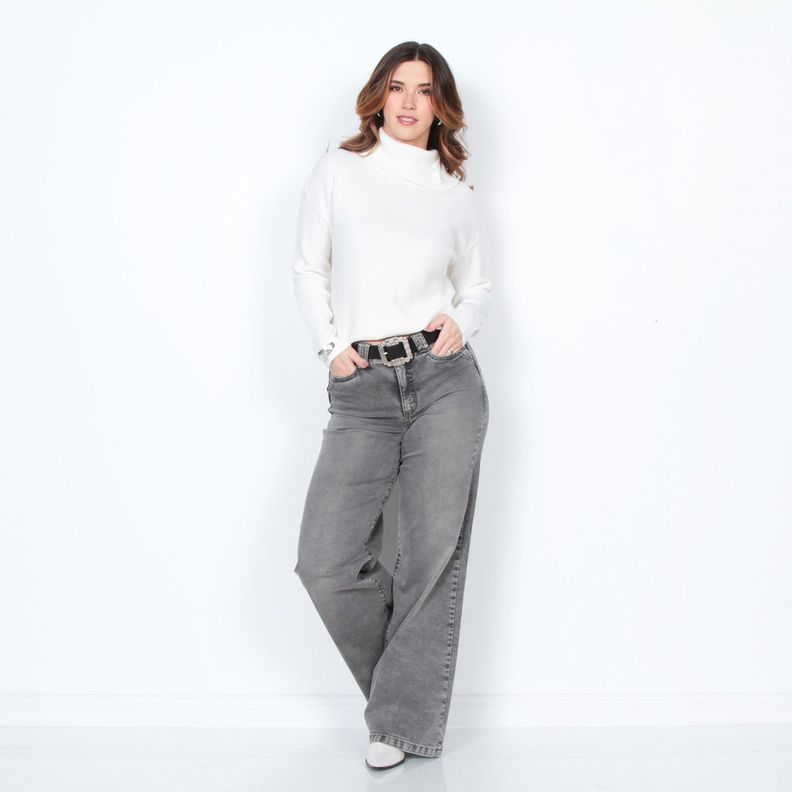 Sweater Manga Larga Cuello Alto-2