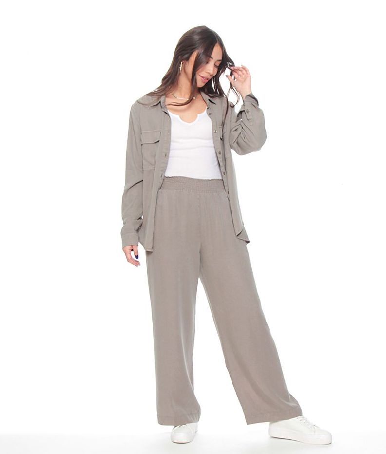 Pantalon Pretina Elasticada Con Bolsillos-6