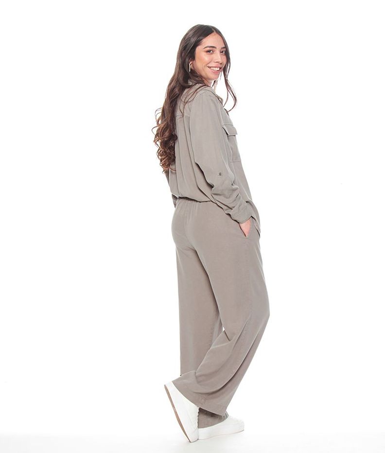 Pantalon Pretina Elasticada Con Bolsillos-7