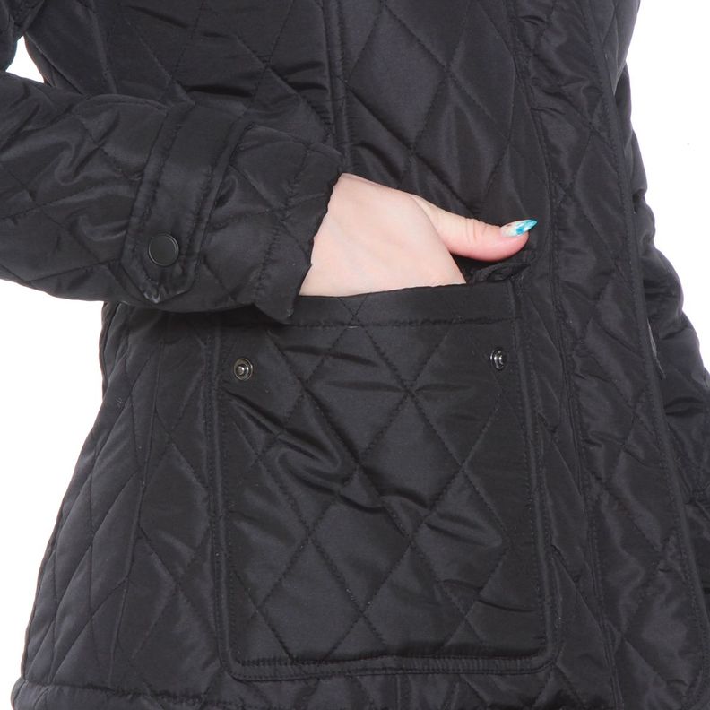 Parka Manga Larga Con Bolsillos Y Capucha-4